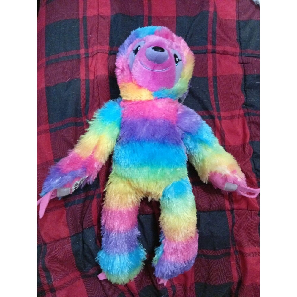 Build A Bear Rainbow Sloth Stuffed Plush 18" New With Tags